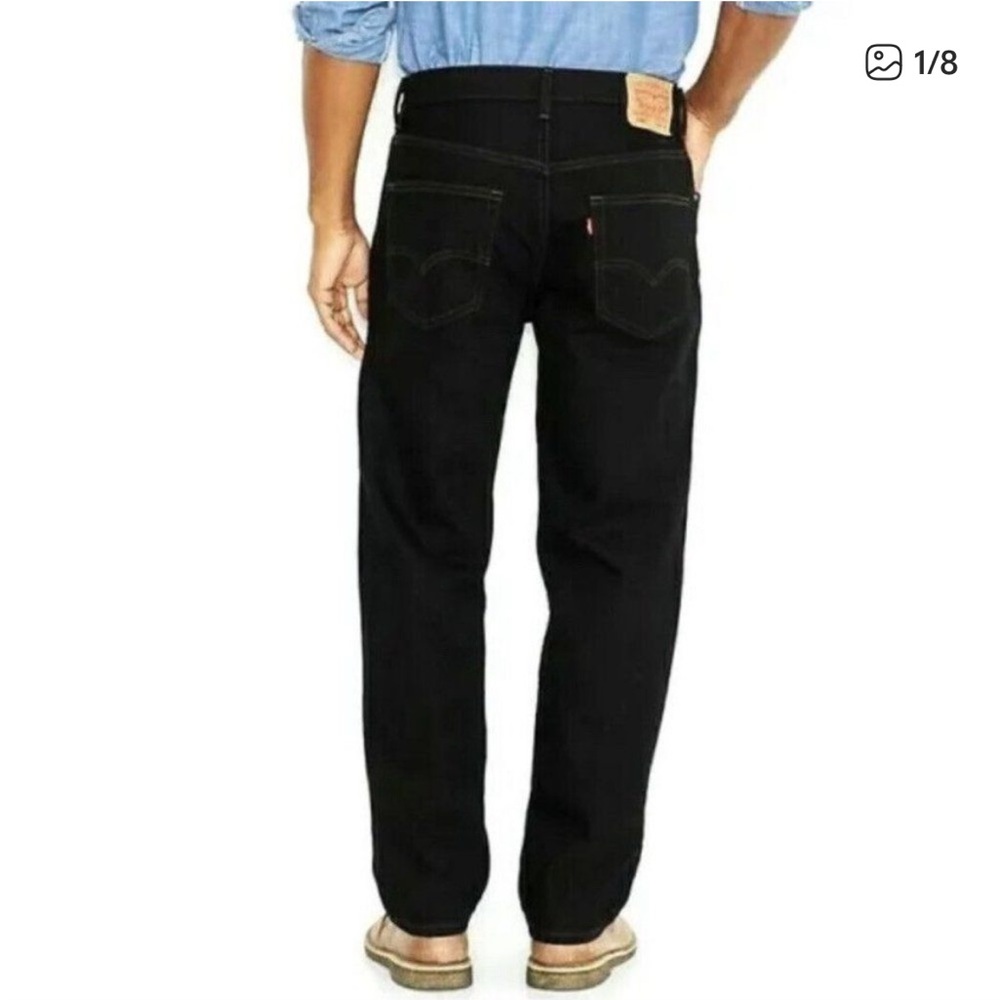 Levi's Black Denim Jeans 550 vintage Relaxed fit 33 x 34